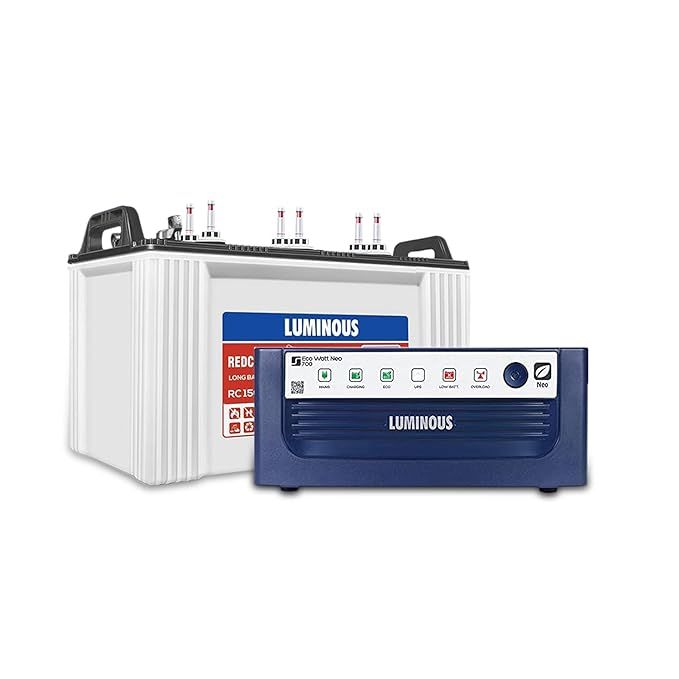 Flat 44% off on Luminous Inverter & Battery Combo (Eco Watt Neo 700 Square Wave 600VA_12V Inverte___